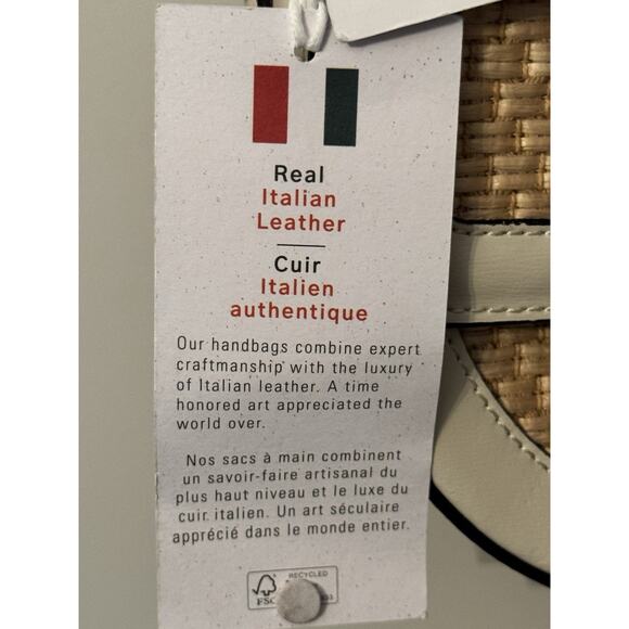 Cheval Firenze Crossbody Purse Straw Leather White NWT Cruise Vacation Old Money - Picture 8 of 15